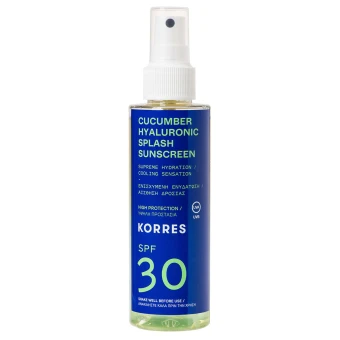 KORRES Cucumber Hyaluronic Splash 2-Phasen-Sonnenschutzspray Für Gesicht Und Körper SPF 30 150 Ml 2 KORRES Cucumber Hyaluronic Splash 2-Phasen-Sonnenschutzspray Für Gesicht Und Körper SPF 30 150 Ml – Bild 2