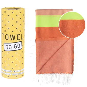 TOWEL TO GO Neon Hammam Towel Red/Pink, With Recycled Gift Box 1 TOWEL TO GO Neon Hammam Towel Red/Pink, With Recycled Gift Box